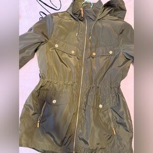 Michael Kors Olive Green Utility Anorak Jacket